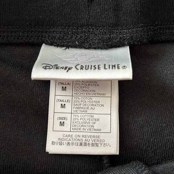 SET- Disney Cruise Line Black Velour Track Set preowned lightly used. - Picture 8 of 9
